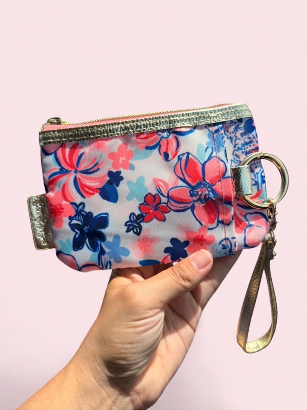 Lilly Pulitzer Party Like a Lobstar Top Zip Wristlet Preppy Coastal Wallet NWOT - Picture 1 of 4